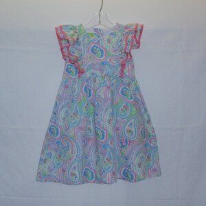 Classic Whimsy Pastel Paisley Dress Angel Sleeves Summer 4t